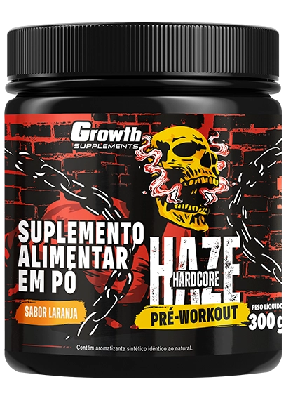 Pré-Treino Haze Hardcore 300g - Growth Supplements Qualidade internacional e preço de fábrica