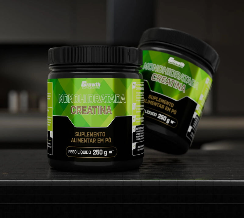 KIT CREATINA MONOHIDRATADA 500G - GROWTH SUPPLEMENTS Qualidade internacional e preço de fábrica