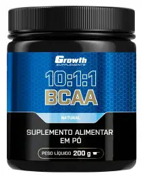 BCAA (10:1:1) (200g) (em pó) - Growth Supplements  Qualidade internacional e preço de fábrica